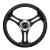 Schmitt Marine Torcello 14&quot; Wheel - 03 Series - Polyurethane Wheel w/Chrome Spoke Inserts  Cap - Black Brushed Spokes - 3/4&quot; Tapered Shaft [PU031104-12]