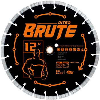 DITEQ C/S-32BR BRUTE 12" X .125" x 1"-20mm Arix Diamond Hard Concrete Blade
