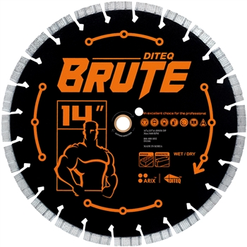 DITEQ C/S-32BR BRUTE 14" X .125" x 1"-20mm Arix Diamond Hard Concrete Blade