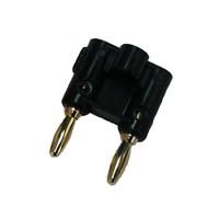 Dual Pin Banana Plug - Black