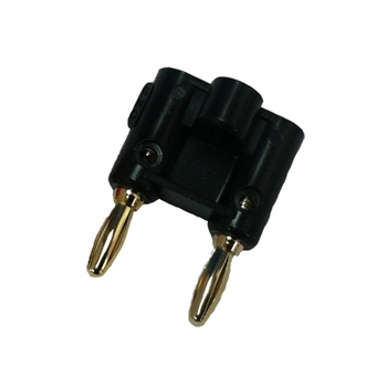 Dual Pin Banana Plug - Black