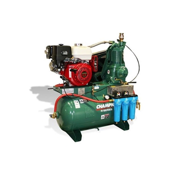 Nuvair Champion R15 w/ 11.7 hp Honda Gas Low Pressure Compressor 22 CFM @ 170 psi w/ Tank & Filtration