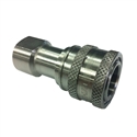 Eaton Hansen ML2-H16SL ISO-B Interchange Hydraulic 2-Way 1/4" NPTF Female Stainless Steel Quick Disconnect Fitting