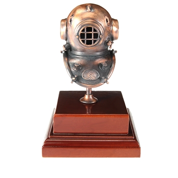 Divers Gifts & Collectables Deep Sea Diving Helmet Paperweight - Copper