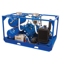 Quincy 5120 w/ 49.8 hp Kubota Diesel Engine Low Pressure Air Compressor 95 CFM @ 175 psi w/ Tanks & Filtration