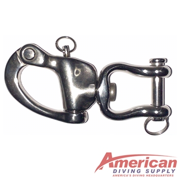 Black Rock Jaw Swivel 316 Stainless Steel Snap Shackle