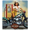 Vintage-Style Harley-Davidson Babe-at-the-Pump Sign