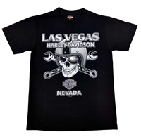 Las Vegas Skull  &  Cross Wrenches - Shop Harley-Davidson T-Shirts