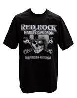 Men's Red Rock Skull  &  Crosswrenches - Las Vegas Harley Davidson