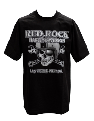 Men's Red Rock Skull  &  Crosswrenches - Las Vegas Harley Davidson