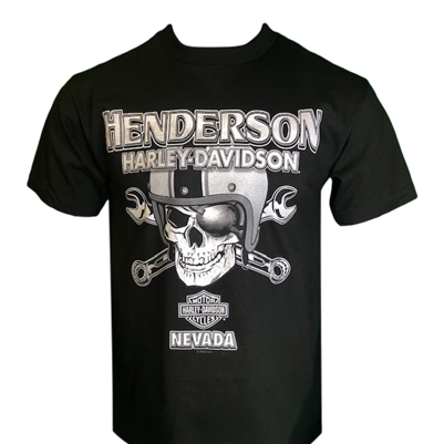 Henderson Skull  &  Crosswrenches - Shop Harley-Davidson T-Shirts