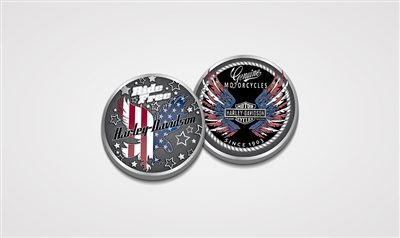 H-D RIDE FREE EAGLE COIN