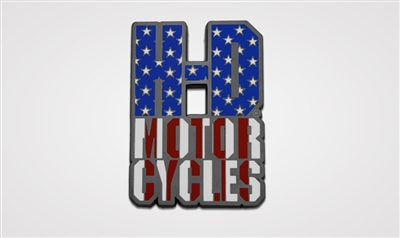 H-D MOTORCYCLES FLAG MAGNET