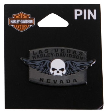 Las Vegas H-D Custom Skull and Wing Pin