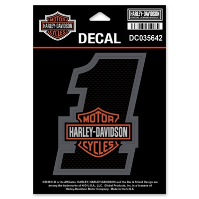 Harley-Davidson #1 Small Bar & Shield Decal