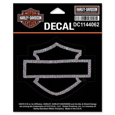 SMALL BLANK RHINESTONE BAR & SHIELD DECAL