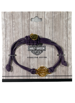H-D B&S Outline  Cord Bracelet