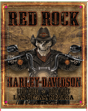 Red Rock Wanted Tin Sign