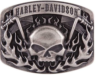 Harley-Davidson Men's Skull Bars & Flame