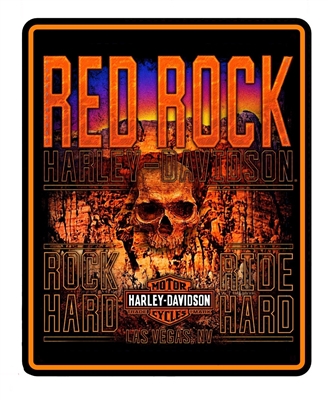 RED ROCK HARLEY-DAVIDSON SKULL TIN