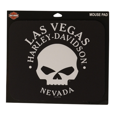 Black Las Vegas Harley Davidson Rubber Foam Mouse Pad - Willie G