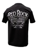 Men's Black Red Rock Harley Shirt - 3 Skulls  &  Chrome Cross