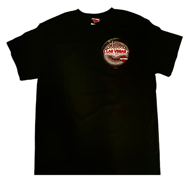 Men's Black Las Vegas Harley-Davidson Tshirt - Roulette Wheel