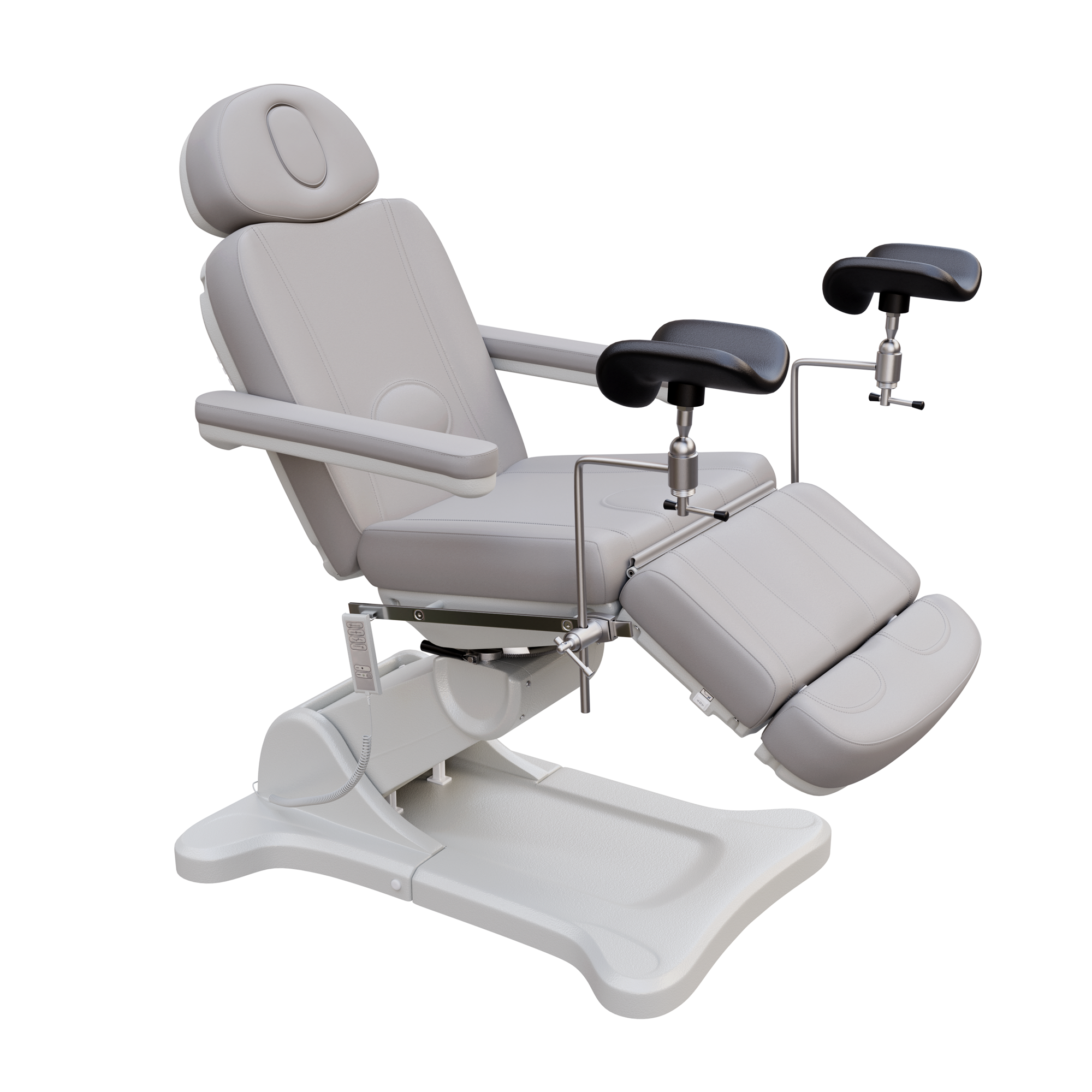 Spa Numa Swivel Chair with Stirrups - 2246B SU Silver