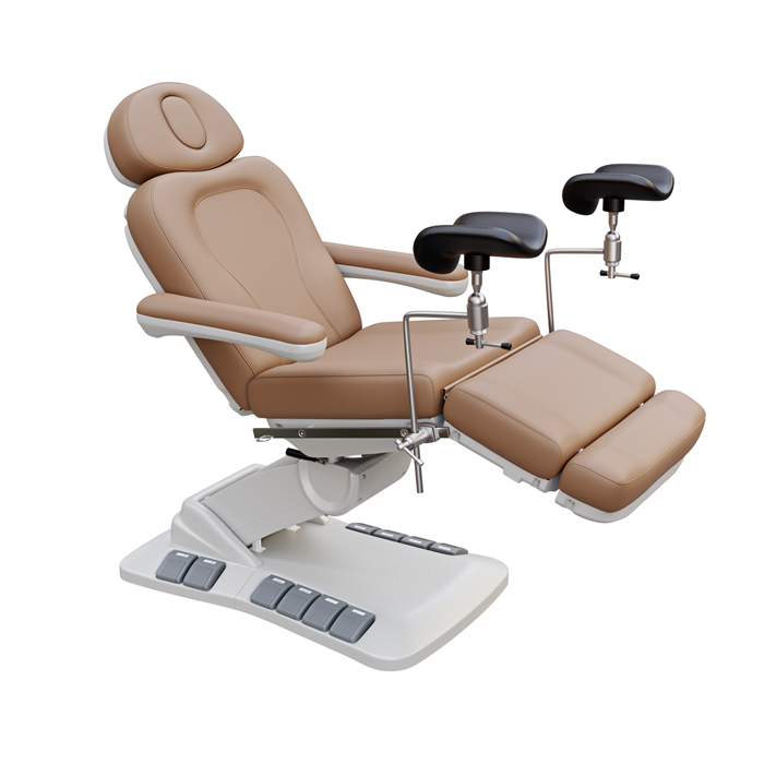 Spa Numa OB-GYN SWIVEL DELUXE 4 Motor Electric Treatment Chair Bed with Built-in Foot Pedals - 2246EB - SU-SAND