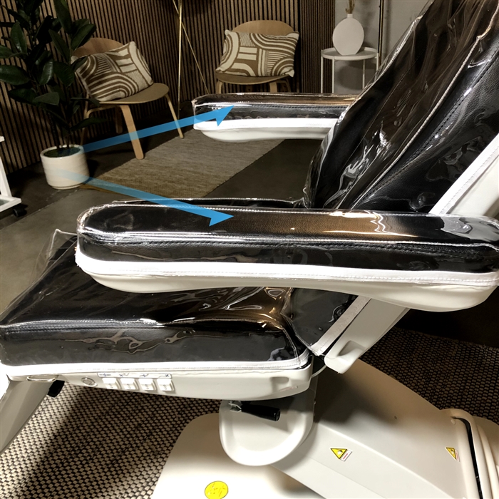 Custom Fitted Clear Vinyl Armrest Covers Compatible with Spa Numa SWIVEL/SWIVEL DELUXE Treatment Chairs