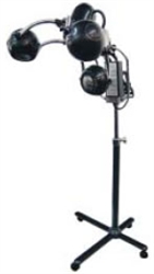 B & S CB-L9938 Heating Lamp w/3 heads - On Stand