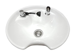 Collins Round Tilting Porcelain Shampoo Bowl