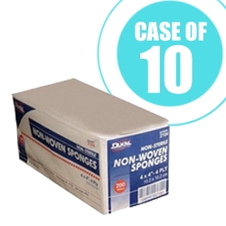 4" x 4" 4-Ply Non-Sterile Non-Woven Sponges- 2000/bg