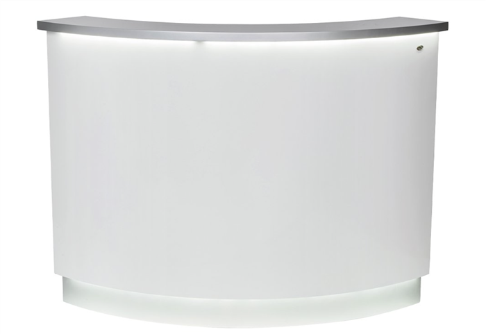 DIIR LED Lighting Reception Desk Jane - Curved L-Shaped - DIIR-4888