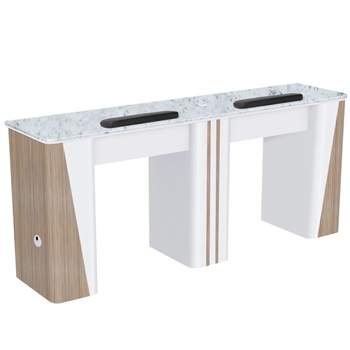 AYC Nova II Double Manicure Table - JAT-NTBL-51325142-KIT