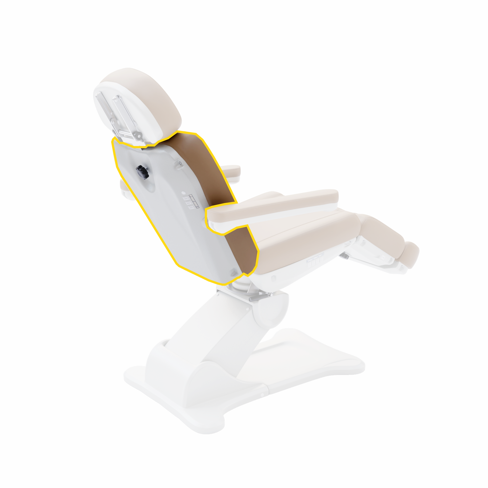 Spa Numa Swivel Chair Backrest Plastic Complete