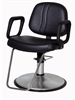 Belvedere Lexus Styling Chair with Brushed Chrome Base - PSLP500SC-BL