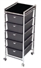 Pibbs D28BL 5 Tier Cart with ART69 Topper BL (black)