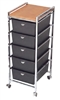 Pibbs D28WD 5 Tier Cart with ART69 Topper WD (wood)