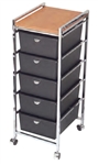 Pibbs D28WD 5 Tier Cart with ART69 Topper WD (wood)