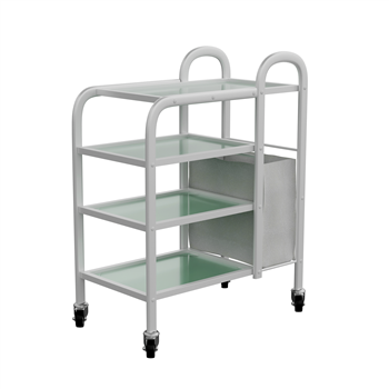 Dual 4 Tier Wax Glass Trolley - USA-1031