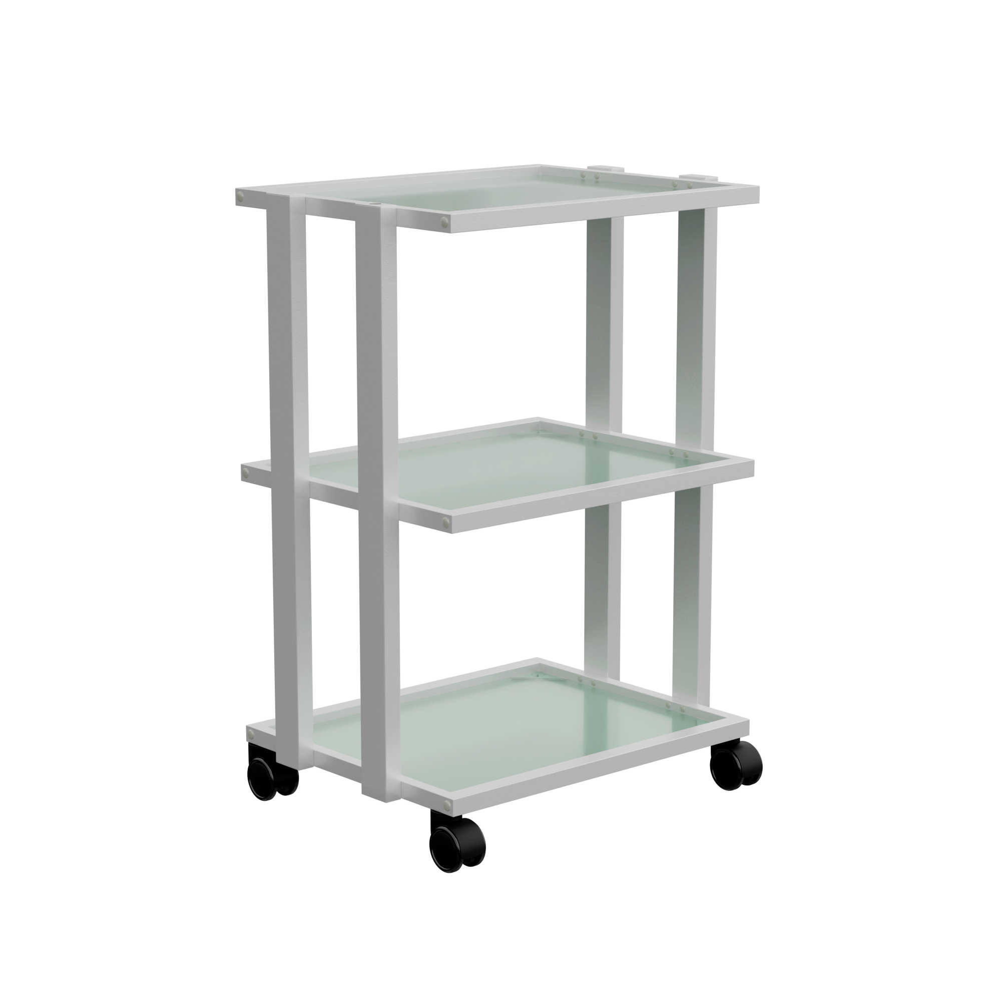 Weet Beauty Trolley with Three Tier Glass - USA-1041