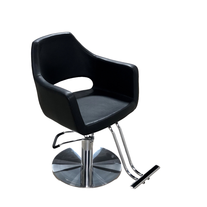 CLOVIS Professional Styling Chair with Coin Base - Sleek Black Design, Hydraulic Lift, and High-Density Foam Padding for Modern Salons YC-H-1059