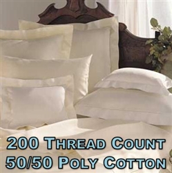 200TC 50/50 Poly Cotton Percale Pillow Shams