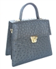 Ostrich Madison Avenue Handbag - Black