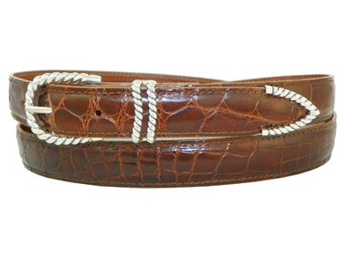 Cognac Alligator Belt