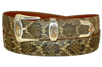 Rattlesnake Belt 1 3/16" with Golf "Perfect Swing" Buckle Set