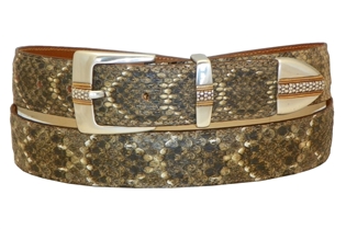 Rattlesnake Belt 1 3/16" with Telluride Buckle Set