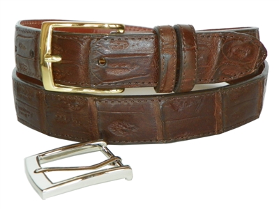 Crocodile Belt 1 1/2" with 2 Classic Buckles