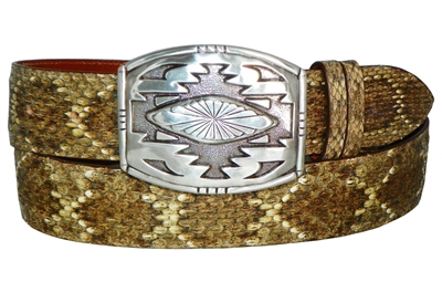 Rattlesnake Belt 1 1/2" with Santa Fe Buckle